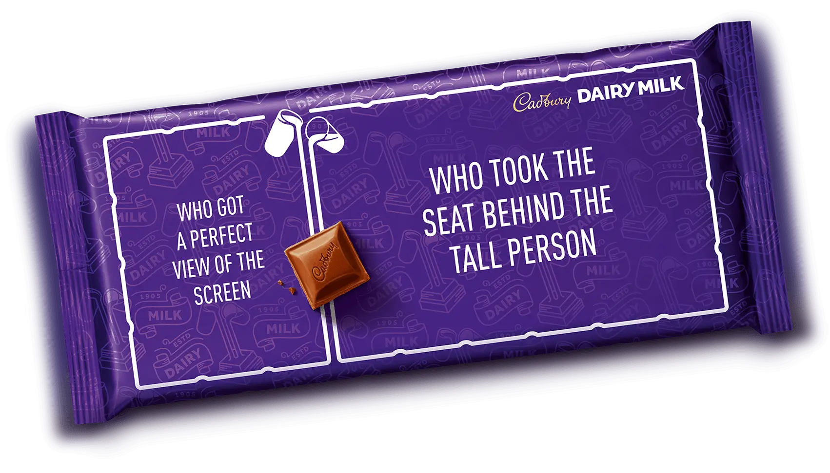 Who took a seat behind the tall person